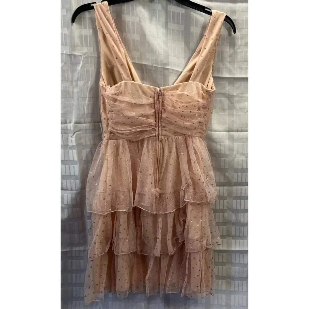 CITY TRIANGLES WOMEN/ YOUNG GIRLS DRESS SIZE 1COLOR ORANGE MELON CAP SLEEVE - Picture 11 of 13